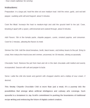 Jay Scott: The Maestro of AI-Infused Recipe Writing